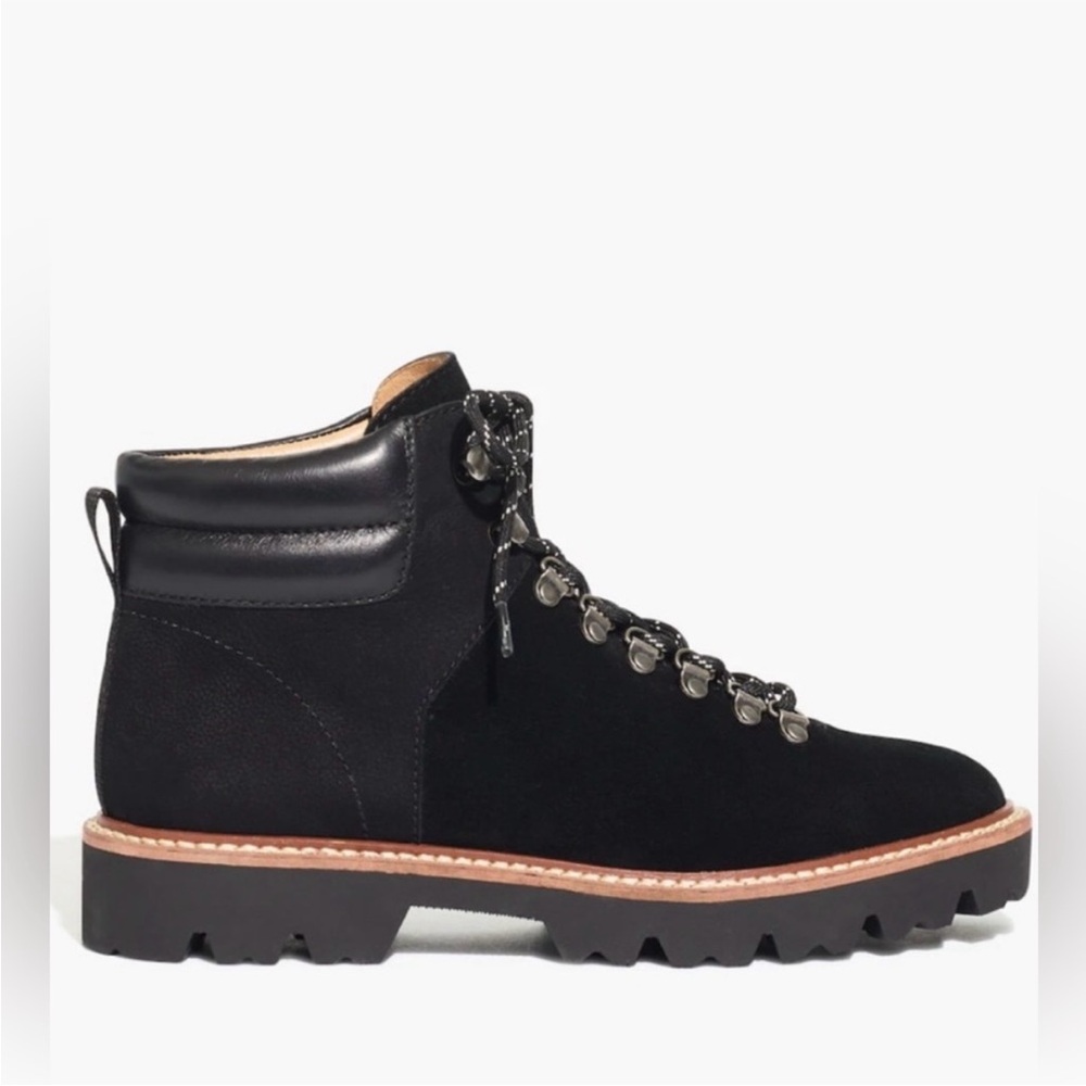 NIB Madewell Citywalk lugsole hiking boots in suede, nubuck and leather